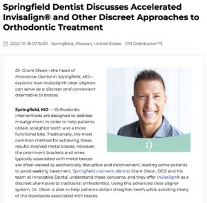 Dentist in Springfield, MO discusses alternatives to traditional metal braces, including Invisalign<sup>®</sup> clear aligners. 